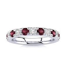 Garnet Half Eternity Ring